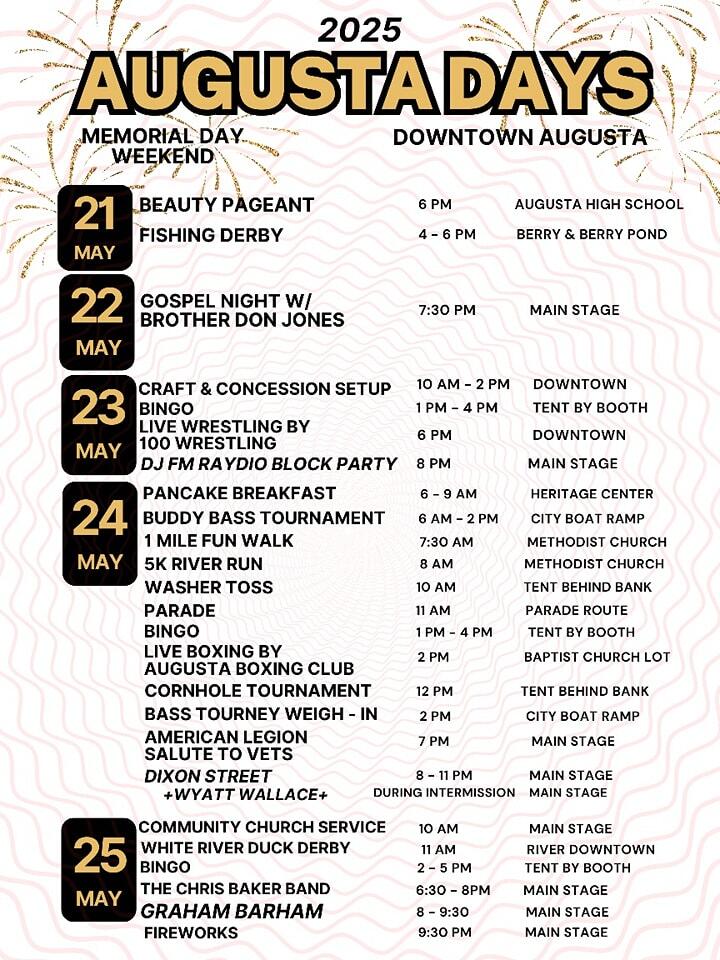 augusta days 2025 schedule